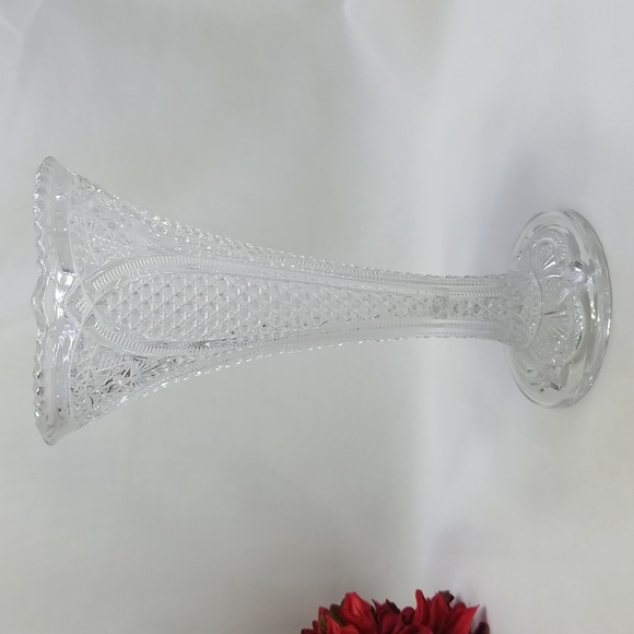 EAPG U.S. Glass Massachusetts Trumpet Vase - Picture 14 of 16